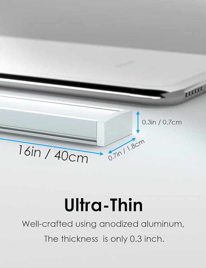 Under Cabinet Motion Sensor Lighting Indoor Plug in, 16" 12V LED Under Counter Lights Super Bright Ultra Thin Magnetic for Kitchen/Hallway/Toilet/Garage/Closet(Cold White/6000K, 2 Pack)