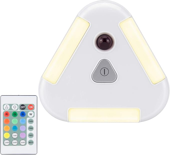 BIGMONAT Battery Operated Wireless Ceiling Light, RGB Shower Light with Timer, Dimmable Puck with Remote, Color Changing Stick on for Classroom Closet Pantry Cabinet Counter