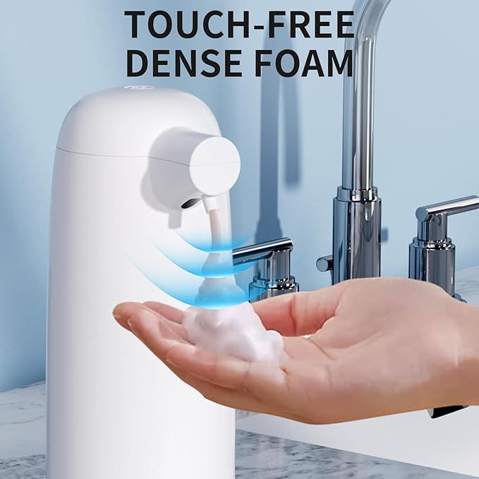 Automatic Foaming Soap Dispenser, 550ml/18oz Foaming Hand Sanitizer Touchless with 3 Adjustable Modes, Rechargeable Automatic Hand Soap Dispenser for Bathroom Kitchen Household