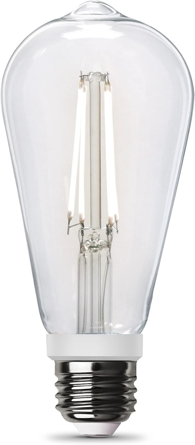 Feit Electric Indoor/Outdoor and Non-Dimmable LED Bulb with Exposed Filament and Motion Sensor Activation (Works in the Dark Only) ST19 on E26 Base, 60W Equiv, 5000K, Daylight - ST19CL950CA/MM/FILED