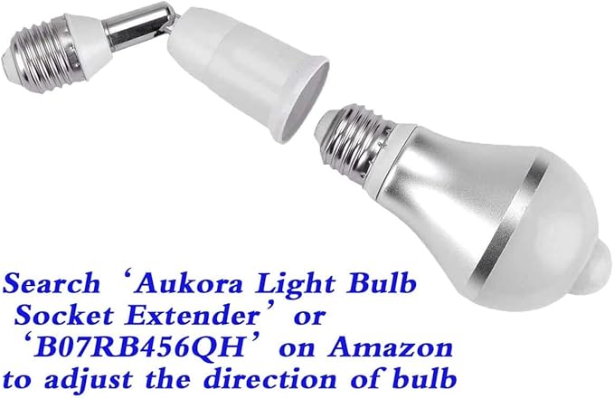 Motion Sensor Light Bulbs, Aukora 12W (100-Watt Equivalent) E26 Motion Activated Dusk to Dawn Security Light Bulb Outdoor/Indoor for Front Door Porch Garage Basement Hallway Closet(Cold White 1 Pack)