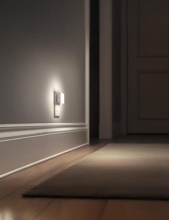 L LOHAS LED Night Lights Plug into Wall, [6-Pack] Plug in Night Light, Dusk-to-Dawn Sensor, 5000K Daylight 0.3W Bright Nightlight Auto-On/Off for Adults Kids Room Bedroom Bathroom Hallway Kitchen