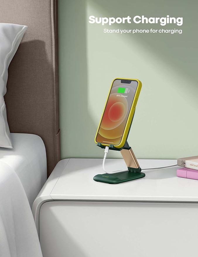 Lamicall Cell Phone Holder, Desk Accessories - Green iPhone Cellphone Stand, Office Desktop Accessories, Office Must Have, Gifts for Desk Decor, Telephone Stand