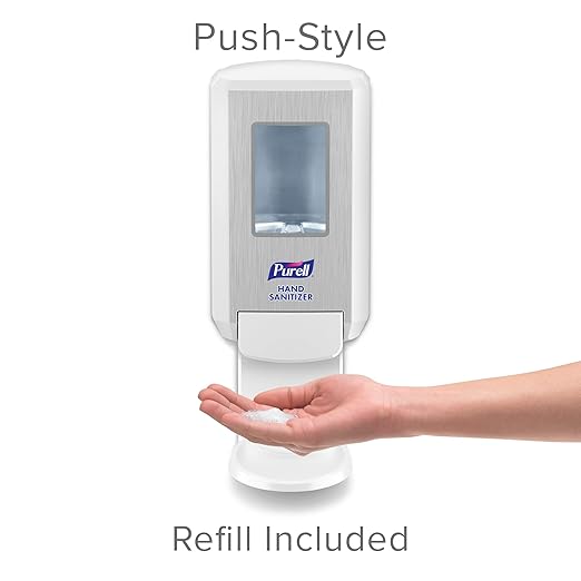 PURELL Advanced Hand Sanitizer CS4 Starter Kit, 1-1200 mL Advanced Hand Sanitizer Foam Refill + 1 CS4 White Manual Dispenser (Pack of 1) - 5192-1W