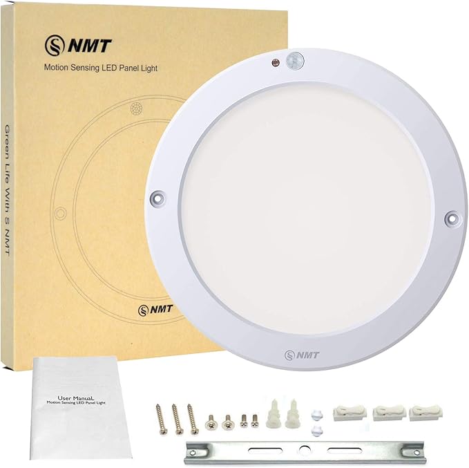 S NMT Motion Sensor Led Ceiling Light 1200 Lumen,100 Watt Equivalent for Stairs,Basements,Porches,Closets,Hallways,Indoor/Outdoor,Daylight White 4000K