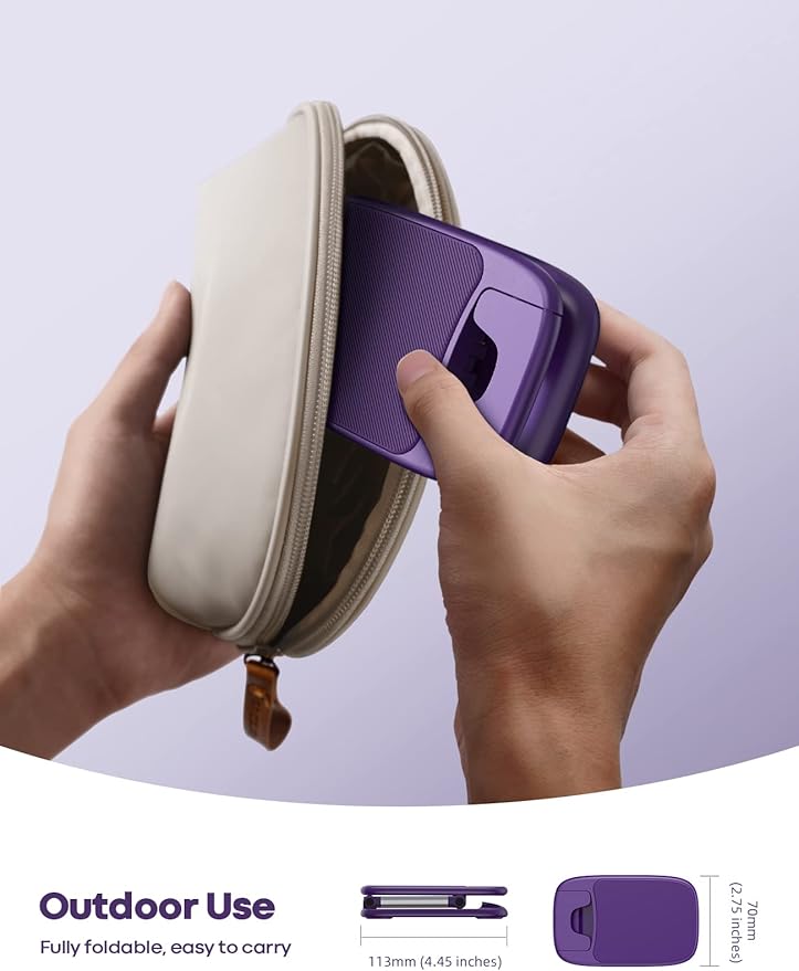 Lamicall Purple Phone Holder for Desk - Dark Purple Cellphone Stand Desk Accessories Desktop Office Must Have, Gifts for iPhone 17 16 15 14 13 Pro Max Mini, 12 11 X Plus SE, 4-8'' Telephone Stand