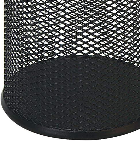 HSYMQ Black Pen Holder Cup for Desk, Pencil Cup Holder, Black Wire Mesh Pen Cup for Desk Office Pen Organizer
