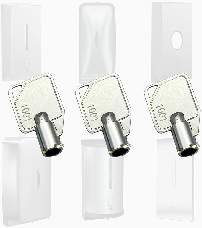 Metal 1001 Dispenser Key, Exquisite Dispenser Key for Select Models of ASI/Bobrick/Frost/Bradley Soap Dispensers.Silver.Pack of 3