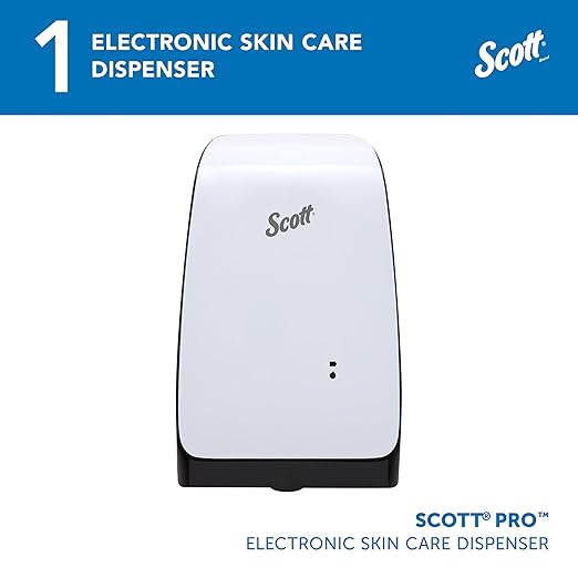 Scott® Pro™ High Capacity Automatic Soap and Hand Sanitizer Dispenser (32499), Touchless Dispensing, White, 1.2 L Capacity, 7.29" x 11.69" x 4.0" (Qty 1)
