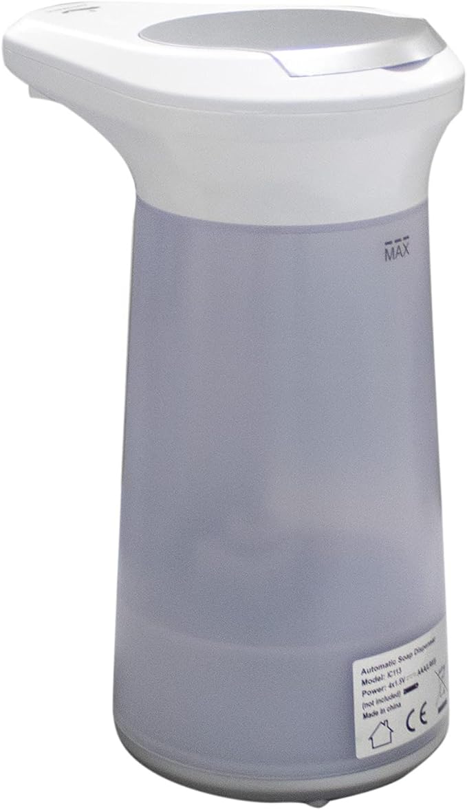 Automatic Touchless Soap Dispenser 330ml Capacity for Liquid or Sanitizer Gel - Great for Bathroom or Office