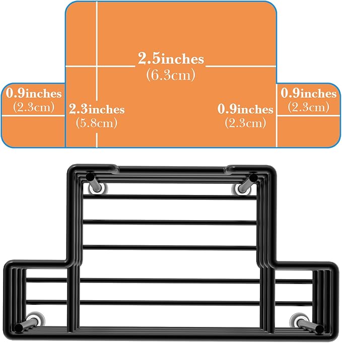Linkidea Wall Mount Toothbrush Holder for Shower, Stainless Steel Tooth Brush Stand, Countertop 3 Slots Organizer Compatible with Colgate Extra Clean, Oral-B CrossAction (Black)