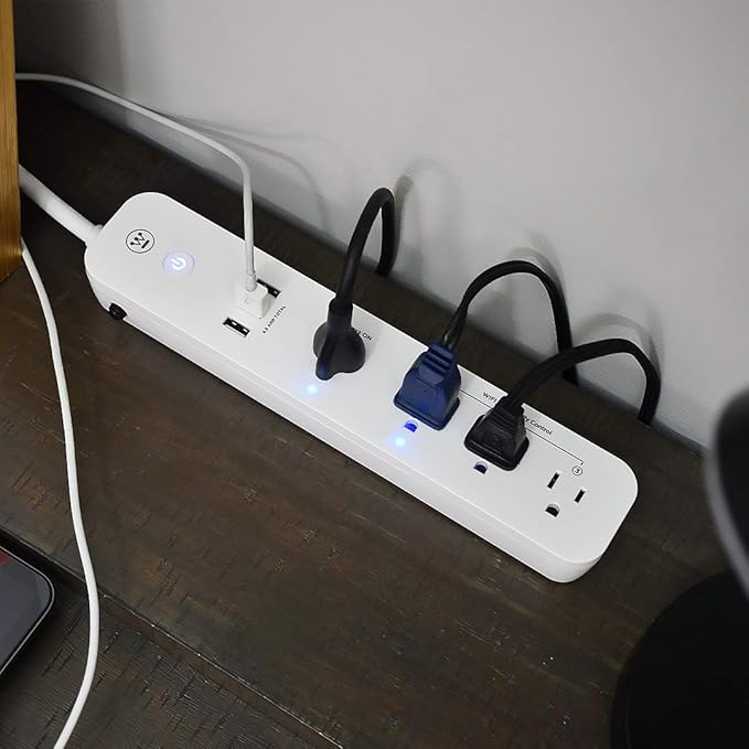 Westinghouse 94012 WH-320 Wi-Fi Smart Power Strip, Compatible with Alexa, Google Home & IFTT, No Hub Required, White