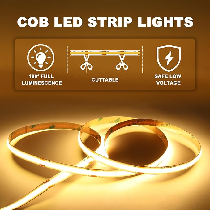 Smart Motion Sensor Stair Light for Indoor, No Wiring Required 40 inches Long COB LED Stair Lights Indoor with Remote Controller (Warm White 3000K, 20 Stairs)