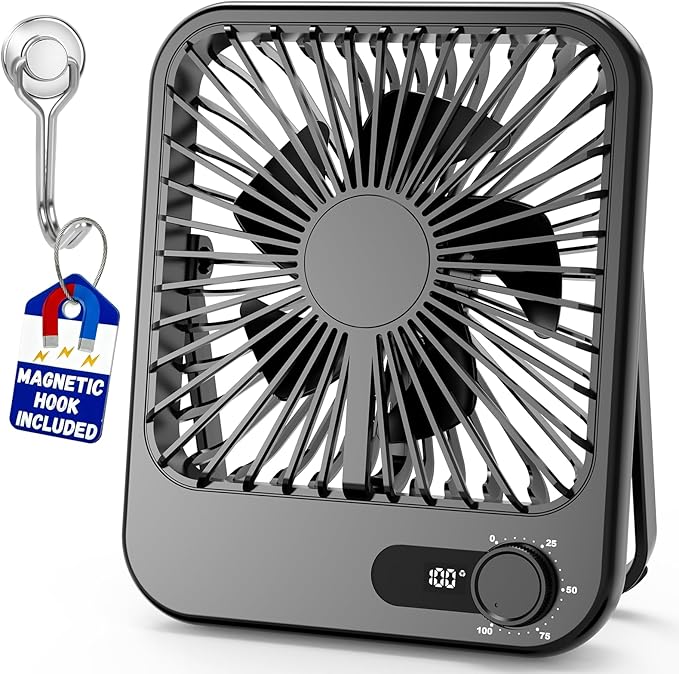 Portable Fan Rechargeable- Small Mini Desk Fan 100 Speed Wind Adjustable, Mini Silent Battery Powered Personal Desktop Fan for Bedroom Bedside, Office, Travel Essentials
