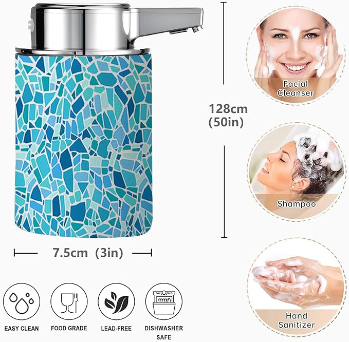 Automatic Soap Dispenser,soap Dispenser Dish soap Dispenser Hand Bathroom Touchless with Infrared Sensor（Mirror Lake）