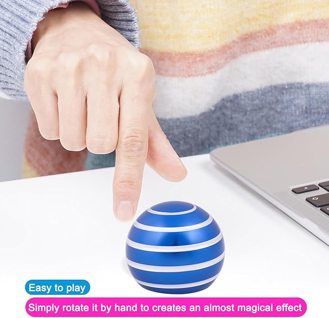 Desk-Kinetic-Toys Cool-Gadgets for Fidget: Cool-Stuff Thing Game Toy for Adult Teen Children Kid, Stress Relief Optical-Illusion Gifts for Office School Home Man Women Christmas Spinning 300 Seconds