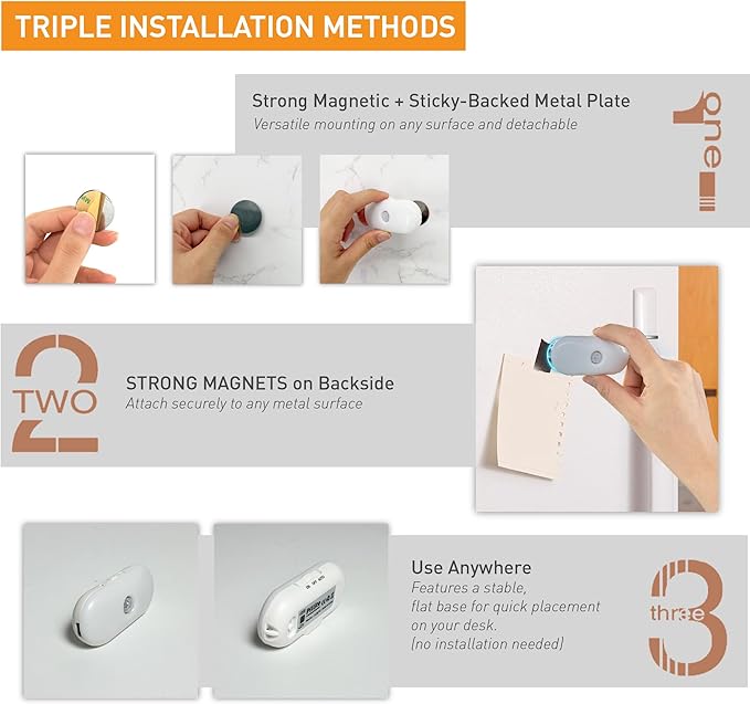 Rechargeable Motion Sensor Night Light, 2-Color White & Warm Toilet Light with Auto/On Mode, Magnetic & Adhesive Installation for Bathroom, Bedroom, Hallway (2 Pack)
