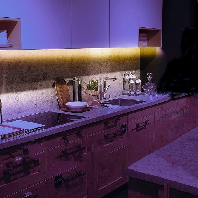 Motion Sensor Light Indoor, Closet Lights Motion Sensored, Battery Operated Cabinet Lights Strip, White Under Cabinet Lighting, Under Counter Lights for Kitchen, Led Strip Lights for Bedroom