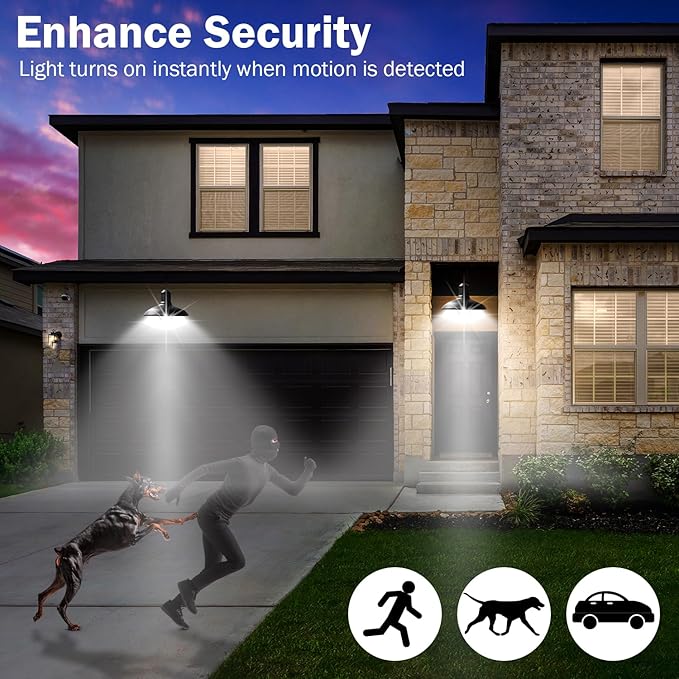 Sengled Motion Sensor Light Bulbs, A19 LED Dusk to Dawn Bulbs 5000K Daylight, Motion Activated Indoor Outdoor Light Bulbs 8.8W (60W Equivalent) 800 Lumens for Porch, Garage, Hallway, 2 Pack