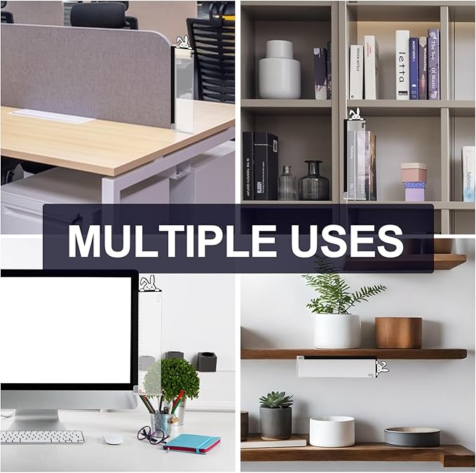 Office Desk Accessories 2pcs Multifunction Computer Monitor Memo Board - Office Supplies for Women Men Computer Sticky Note Holder Home Decor (Rabbit Monitor Memo Board with Clip)