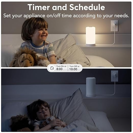 EIGHTREE Smart Plug, WiFi Outlet Works with Alexa & Google Home, Smart Home Socket with Remote Control & Timer Function, 2.4GHz WiFi Only, 4 Packs