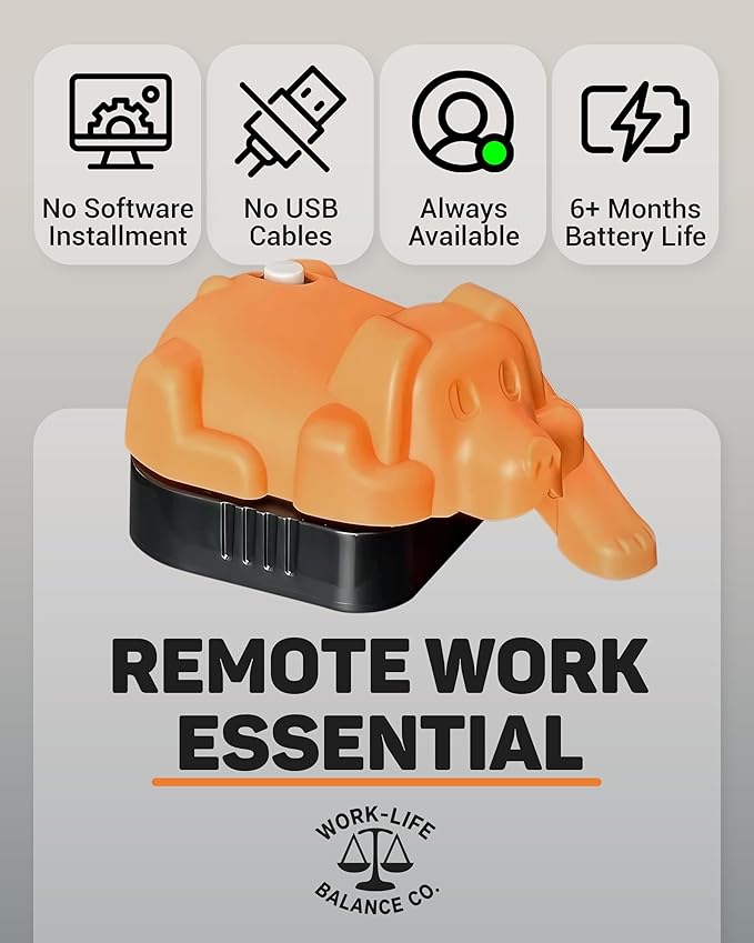Magic Pet Touchpad Jiggler - Undetectable Natural Trackpad Movement, No USB, No Software, Patented | Mechanical Mouse Mover Made in USA, Keeps Laptop Screen Active, Cordless Silent for Remote Work