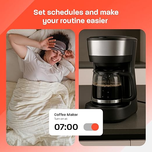 Smart Plug, Compatible with Alexa and Google Home, WiFi Enabled, No Hub Required, 2.4Ghz Connection, White, 2 Pack