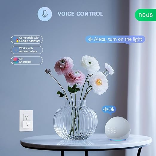 Zigbee Smart Plug, Energy Monitoring, 𝗭𝗶𝗴𝗯𝗲𝗲 𝗛𝘂𝗯 Required, ETL Certified, Compatible with Alexa, Google Home, Home Assistant, SmartThings, Remote App Control, Smart Outlet, 1 Pack