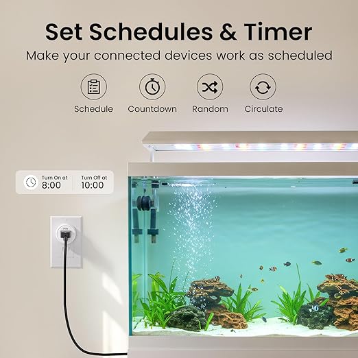 [Upgraded Version] GHome Smart Mini Plug Compatible with Alexa & Google Home, WiFi Outlet Socket Remote Control, Timer Function, Only Supports 2.4GHz Network, No Hub Required, ETL FCC Listed (2 Pack)
