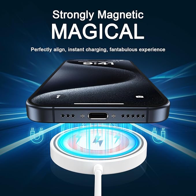 Magnetic Wireless Charger for Google 10A Fast Charging Pad for Pixel 10 Pro XL/10 Pro Fold/10 Pro/9A/9 Pro XL Fold/8A/7A,15W Android Magnet Charger Charging Stand Compatible Samsung S26 Ultra S25 FE