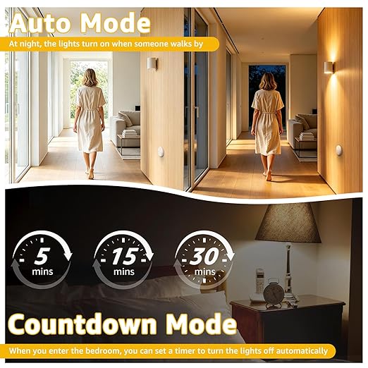 Motion Sensor Plug,Greencycle Wireless Motion Sensor Outlet with Timer Setting,PIR Sensor Plug to Auto Turn On/Off,Adjustable Detection Range,15A/1500W for Christmas Lights,Fans（1 Sensors 2 Plugs）
