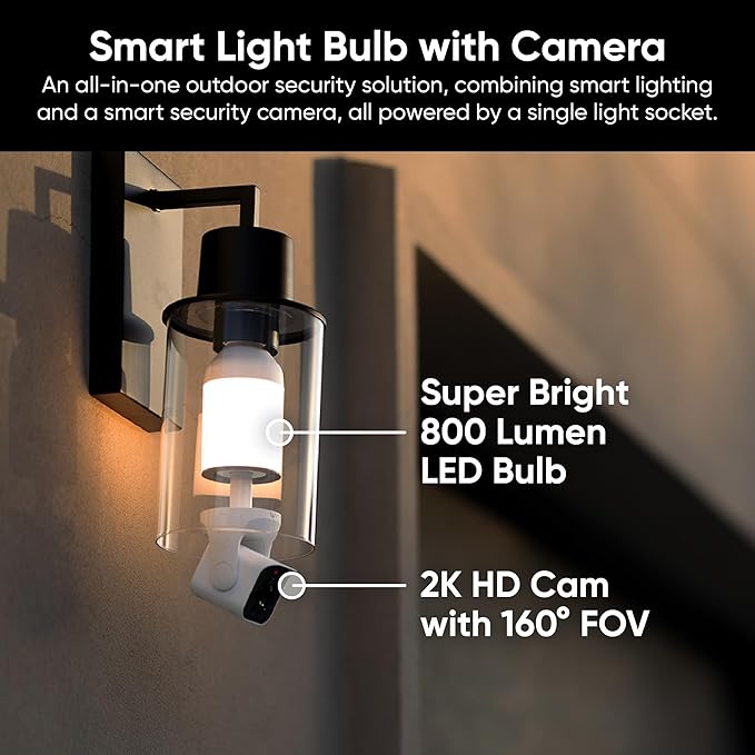 WYZE Accessory Bulb (WYZE Bulb Cam Required), Dimmable 800 Lumens LED Bulb, Soft White 3000K, E26 Base, Bluetooth Connection only (no Wi-Fi Connection)