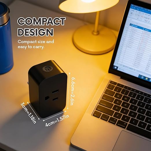 BXST Smart Plug, WiFi Smart Plugs Work with Alexa and Google Home, 15A/1800W Max, Smart Outlet Timer with APP Remote Control, Voice Control, 2.4GHz Wi-Fi, No Hub Required, CE FCC Listed (2, White)