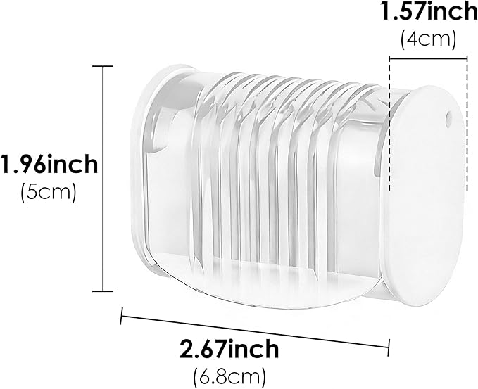 1 Pack Toothbrush Holder Wall Mounted with Cover for Bathroom, 2 Slots Toothbrush Storage Organizer for Shower, Self Adhesive Toothbrush Hanger (White)