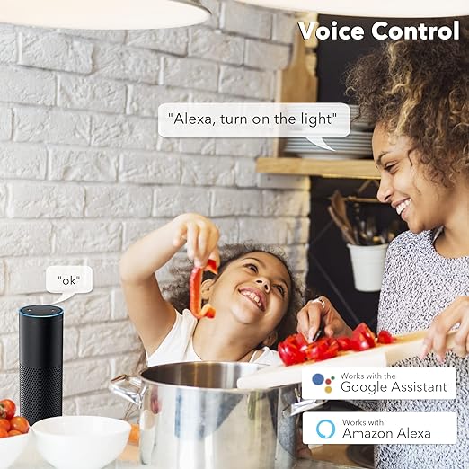 BN-LINK WiFi Smart in-Wall Light Switch, No Hub Required with Timer Function, White, Compatible with Alexa and Google Assistant, Neutral Wire Needed, 2.4 Ghz Network Only