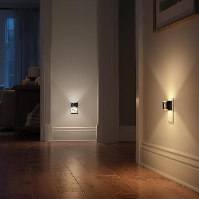 DORESshop LED Night Light[4 Pack], Night Lights Plug into Wall, 3 Color Temperatures Plug in Night Light with Motion Sensor, Dusk to Dawn Sensor, Nightlights for Adults, Bedroom, 3CCT