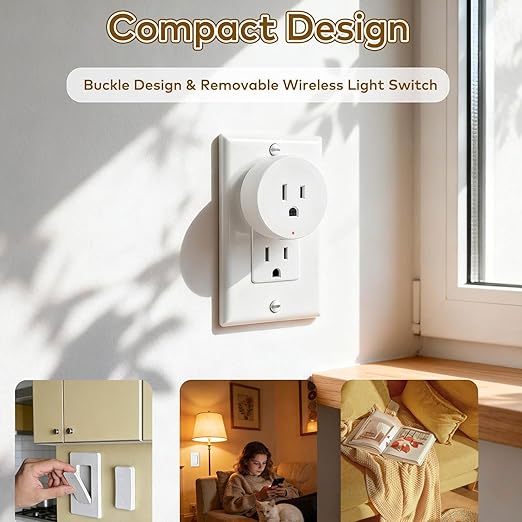 NineLeaf Zigbee Smart Outlet w Remote Control, Wireless Plug,Zigbee Hub Required, 500ft, APP & Voice Control, Compatible with Alexa & Google Home, Timer & Schedule, 2 Switches+1 Outlet