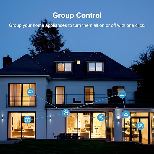 Smart Plug, WiFi Plugs Work with Alexa & Google Assistant, Smart Outlet with Timer & Group Controller, WiFi Outlet for Home, No Hub Required, ETL & FCC Certified, 2.4GHz WiFi, 10A, 2 Pack