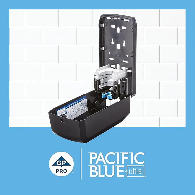 Georgia-Pacific (53057) Pacific Blue Ultra Manual Push Soap Dispenser, Wall Mounted, Easy to Install & Maintain