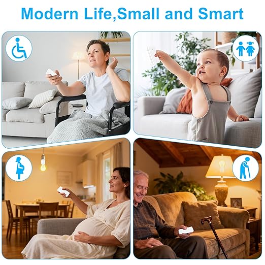 Remote Control E26 E27 Light Bulb Socket Adapter,GreenCyle Wireless Light Switch and 3 Standard Medium Base Lamp Socket Extender 2.3"(5.8cm),Screw-in,Max 500W,No Wiring Needed,500ft RF Range,for Lamp