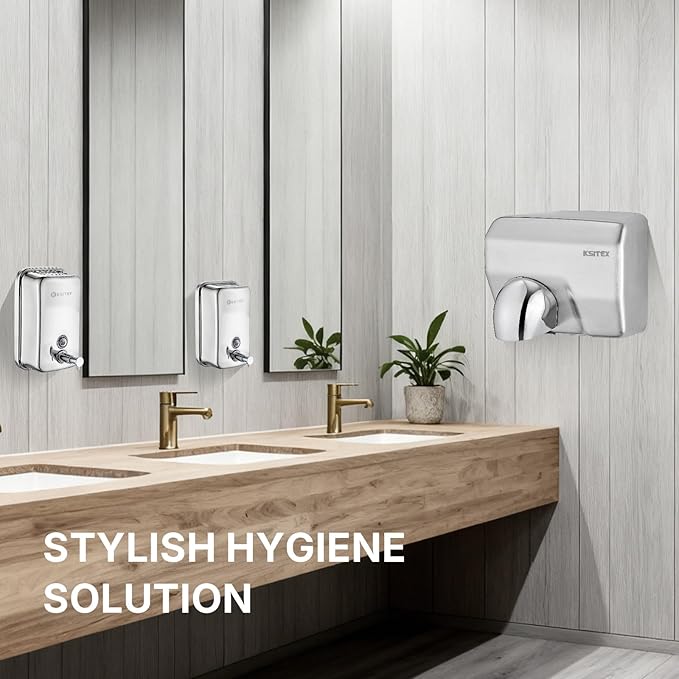 Stainless Steel Soap Dispenser Wall Mounted, 27oz Commercial Hand Soap Dsipenser, Manual Anti-Leak Pump Liquid Soap Dispenser, Rust-Proof Lining Hand Sanitizer Lotion Dispenser for Bathroom (27 OZ)