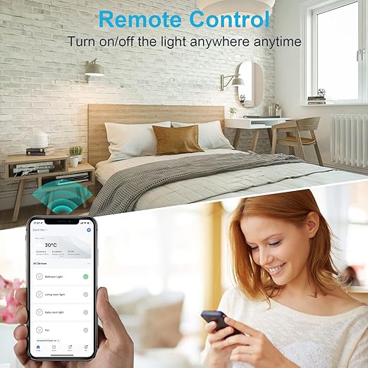 EIGHTREE Smart Plug 5GHz& 2.4GHz, 15A WiFi Smart Outlet Compatible with Alexa & Google Home, Smart Home WiFi Plug with Remote Control, Timer Outlet with Schedule, 1 Pack