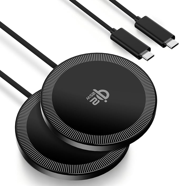 Qi2.2 Magnetic Wireless Charger for iPhone: 25W Fast Charging Mag Pad for Apple iPhone 17 17e 16 15 14 Pro Max Google Pixel 10 - Slim Compact for Desk Bedside Travel - Black