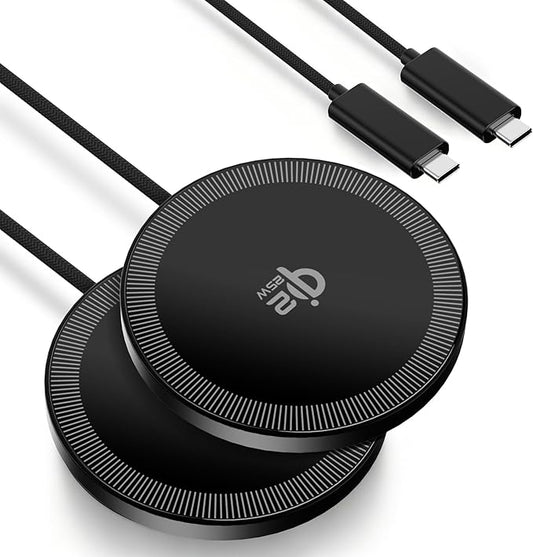 Qi2.2 Magnetic Wireless Charger for iPhone: 25W Fast Charging Mag Pad for Apple iPhone 17 17e 16 15 14 Pro Max Google Pixel 10 - Slim Compact for Desk Bedside Travel - Black
