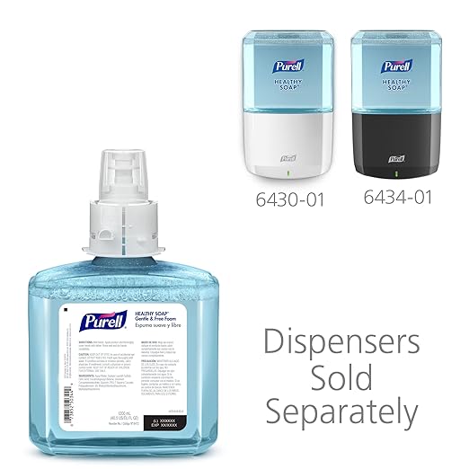 PURELL Brand HEALTHY SOAP Gentle and Free Foam, Fragrance Free, 1200 mL Refill for PURELL ES6 Automatic Soap Dispenser (Pack of 2) - 6472-02 - Manufactured by GOJO, Inc.