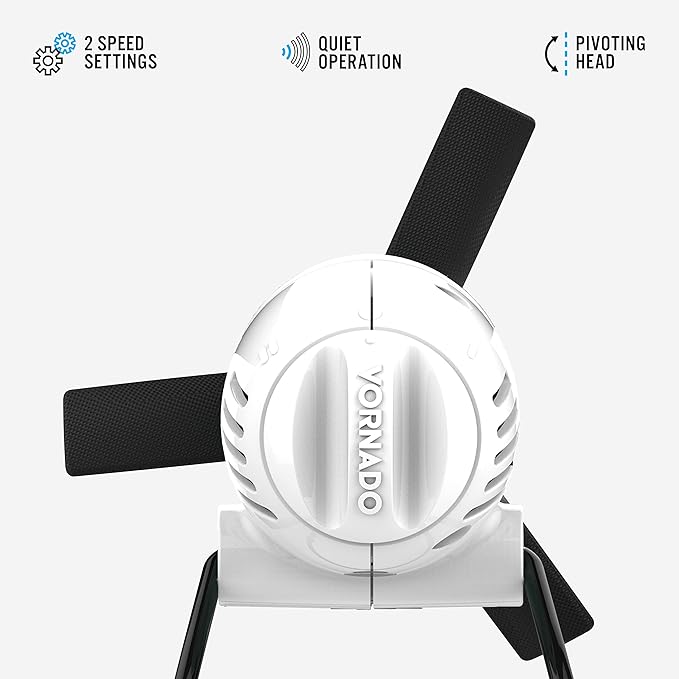 Vornado Zippi Small Personal Fan, Foldable Cooling for Desk, 2 Speed Settings, Soft Nylon Blades, Directable Airflow, Perfect Fan for Office and Bedroom, Multiple Color Options, Ice White