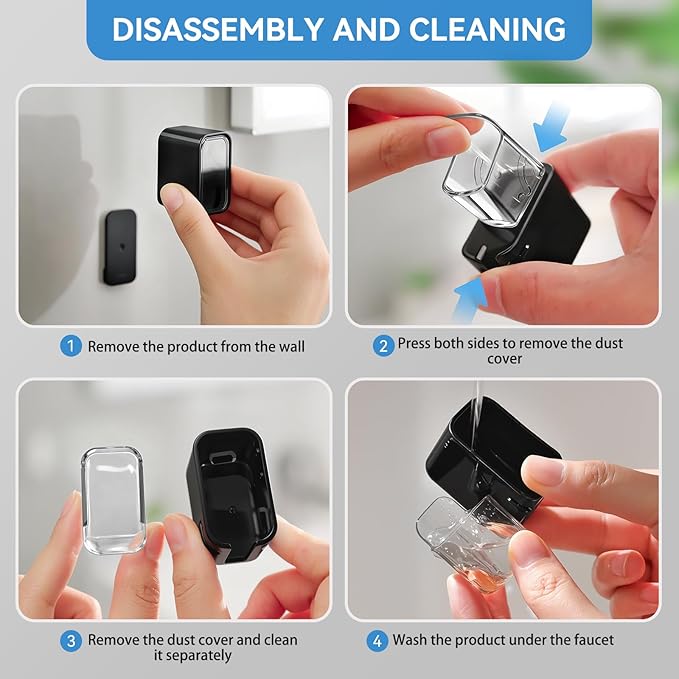 Toothbrush Holders for Bathroom【Innovation Single Slot Design】 2PCS Toothbrush Holder Wall Mounted with Cover for Shower, Single Toothbrush Dispenser Storage Organizer for Family & Travel