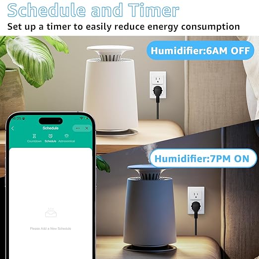 WiFi Plug with Switch,GreenCycle Smart Outlet with Remote,Compatible with Alexa and Google Home via Tuya,Compact Design,Remote Control Anywhere,15A/1500w,TUV FCC Listed(2.4G),2 Switch 2 Plug