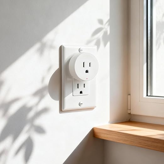 NineLeaf 4 Plug-in Light Switches with 1 Remote, Wireless Remote Control Light Switch with Wall Switch, 15A/1500W, TUV Listed, No Wiring, 500ft RF, Remote Control Outlet for Lamps,Household