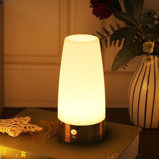 WRalwaysLX Retro LED Night Light for Home,Small Lamp with Wireless PIR LED Motion Sensor Indoor/Outdoor,Battery Operated Lamp for Bedroom,Hallway,Kitchen